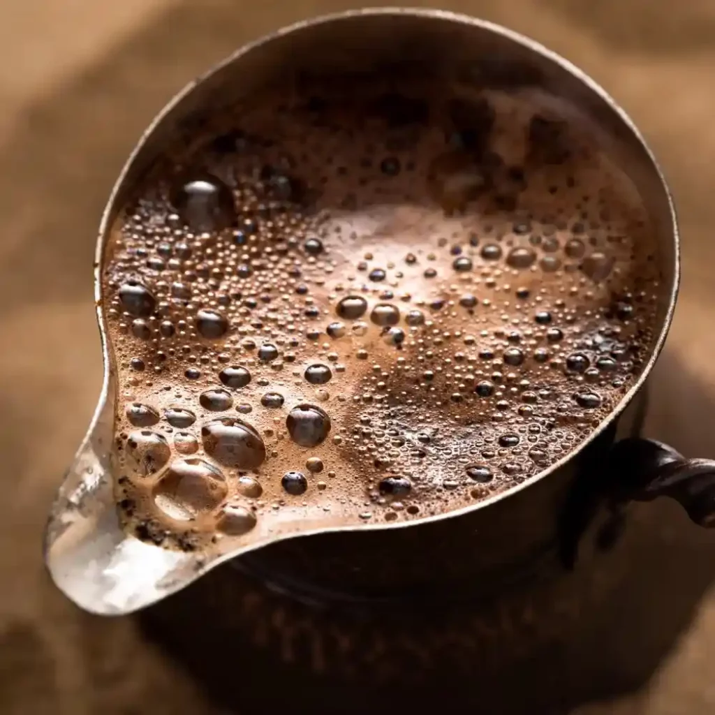 turkish coffee foaming